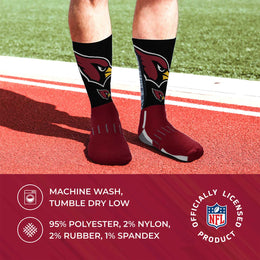 Arizona Cardinals NFL Adult Curve Socks - Maroon