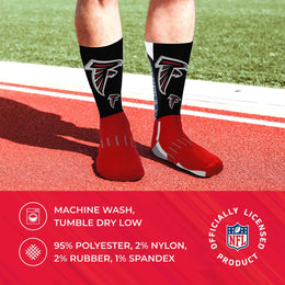 Atlanta Falcons NFL Adult Curve Socks - Red