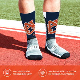 Auburn Tigers NCAA Adult State and University Crew Socks - Navy