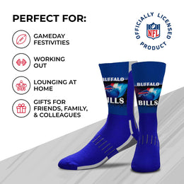Buffalo Bills NFL Adult Zoom Location Crew Socks - Royal