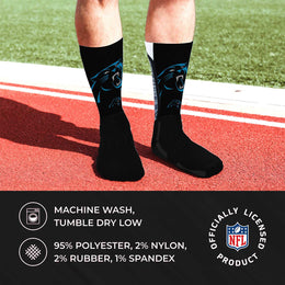 Carolina Panthers NFL Youth V Curve Socks - Team Color