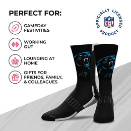 Carolina Panthers NFL Youth V Curve Socks - Team Color