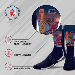 Chicago Bears NFL Youth Zoom Location Crew Socks - Navy