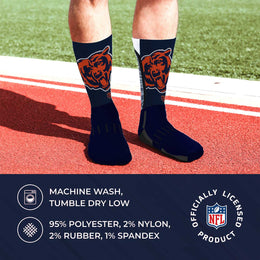 Chicago Bears NFL Youth V Curve Socks - Team Color