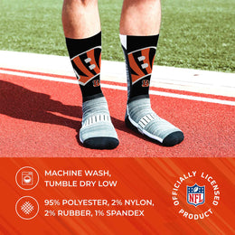 Cincinnati Bengals NFL Youth V Curve Socks - Black