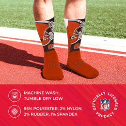 Cleveland Browns NFL Adult Curve Socks - Orange