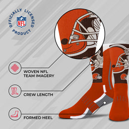 Cleveland Browns NFL Adult Curve Socks - Orange