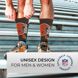 Cleveland Browns NFL Adult Curve Socks - Brown