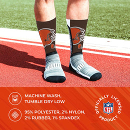 Cleveland Browns NFL Adult Curve Socks - Brown