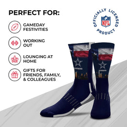 Dallas Cowboys NFL Adult Zoom Location Crew Socks - Navy