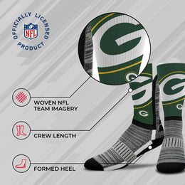 Green Bay Packers NFL V Curve  Socks - Green