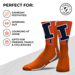 Illinois Fighting Illini NCAA Youth University Socks - Team Color