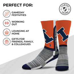 Illinois Fighting Illini NCAA Youth University Socks - Orange