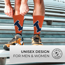 Illinois Fighting Illini NCAA Youth University Socks - Orange