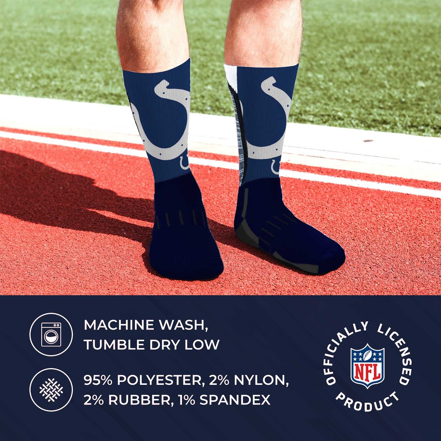 Indianapolis Colts NFL Adult Curve Socks - Navy