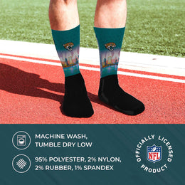 Jacksonville Jaguars NFL Adult Zoom Location Crew Socks - Black