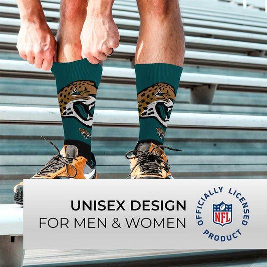 Jacksonville Jaguars NFL Youth V Curve Socks - Black