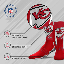 Kansas City Chiefs NFL Adult Curve Socks - Cardinal