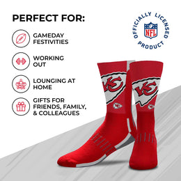 Kansas City Chiefs NFL Adult Curve Socks - Cardinal