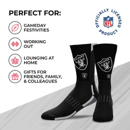 Las Vegas Raiders NFL Adult Curve Socks - Team Color