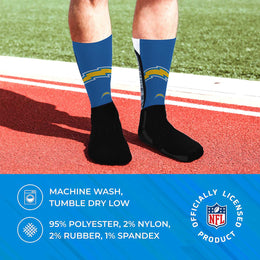 Los Angeles Chargers NFL Youth V Curve Socks - Black