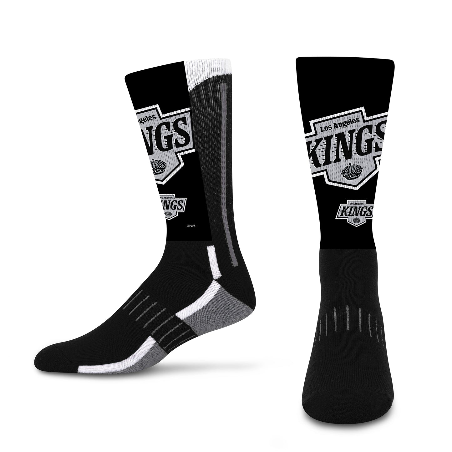 Los Angeles Kings Youth NHL Zoom Curve Team Crew Socks - Black