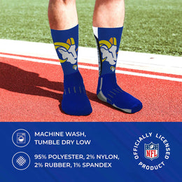Los Angeles Rams NFL Adult Curve Socks - Royal