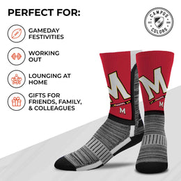 Maryland Terrapins NCAA Adult State and University Crew Socks - Red