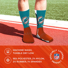 Miami Dolphins NFL Youth V Curve Socks - Orange