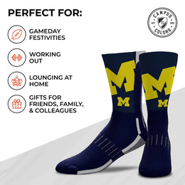 Michigan Wolverines NCAA Youth University Socks - Blue