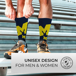 Michigan Wolverines NCAA Youth University Socks - Blue
