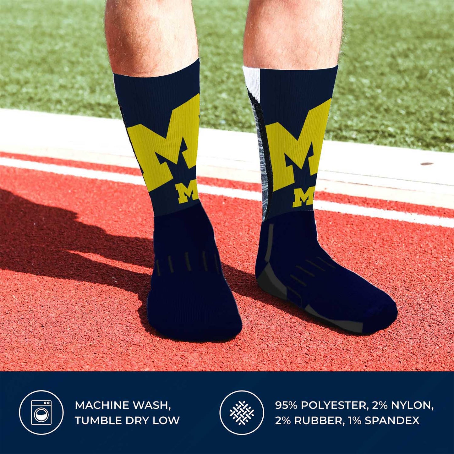 Michigan Wolverines NCAA Youth University Socks - Blue