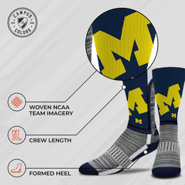 Michigan Wolverines NCAA Youth University Socks - Navy