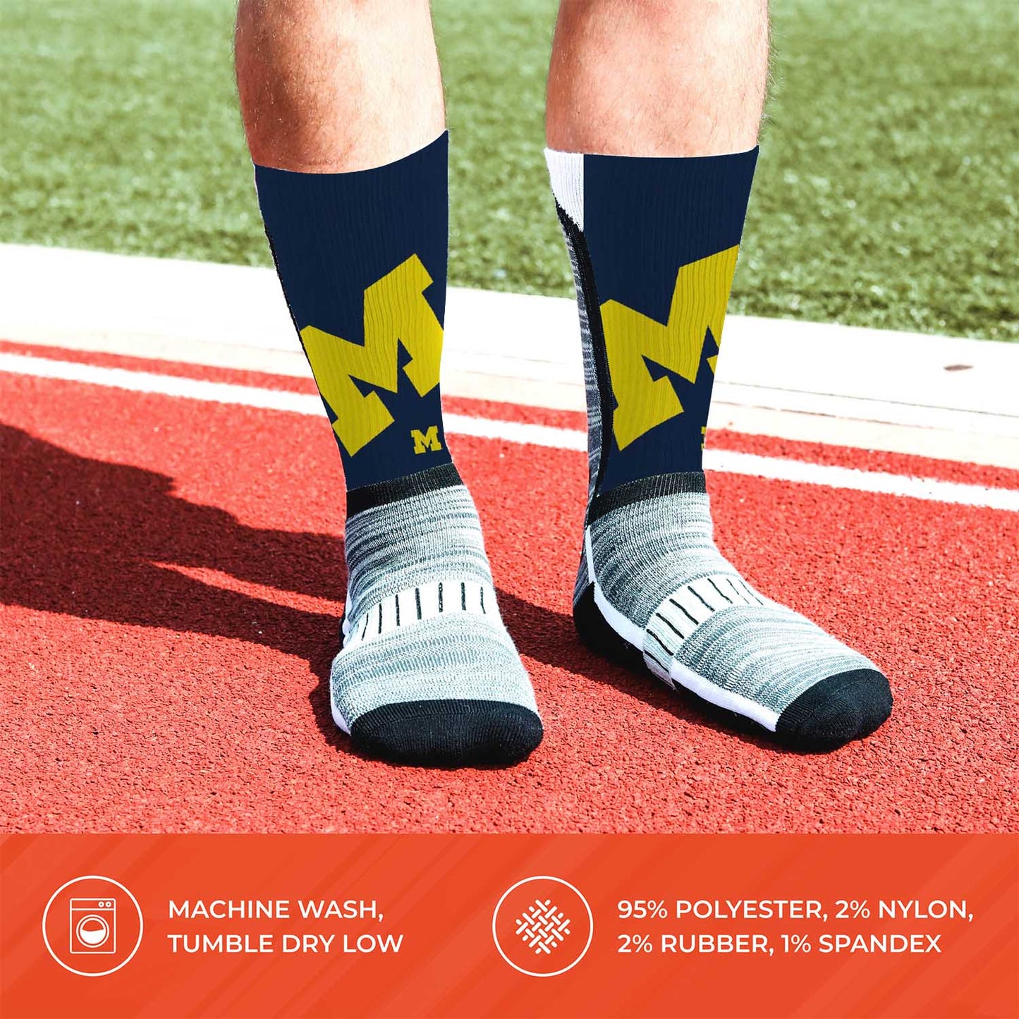 Michigan Wolverines NCAA Youth University Socks - Navy