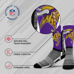 Minnesota Vikings NFL Youth V Curve Socks - Purple