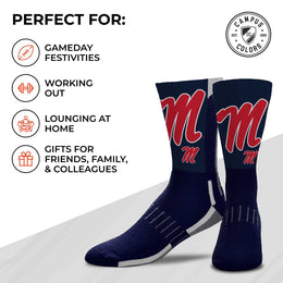 Ole Miss Rebels NCAA Youth University Socks - Blue