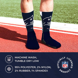 New England Patriots NFL V Curve  Socks - Indigo/Navy