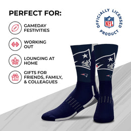 New England Patriots NFL V Curve  Socks - Indigo/Navy