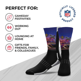 New Orleans Saints NFL Youth Zoom Location Crew Socks - Black