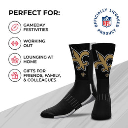 New Orleans Saints NFL Adult Curve Socks - Team Color