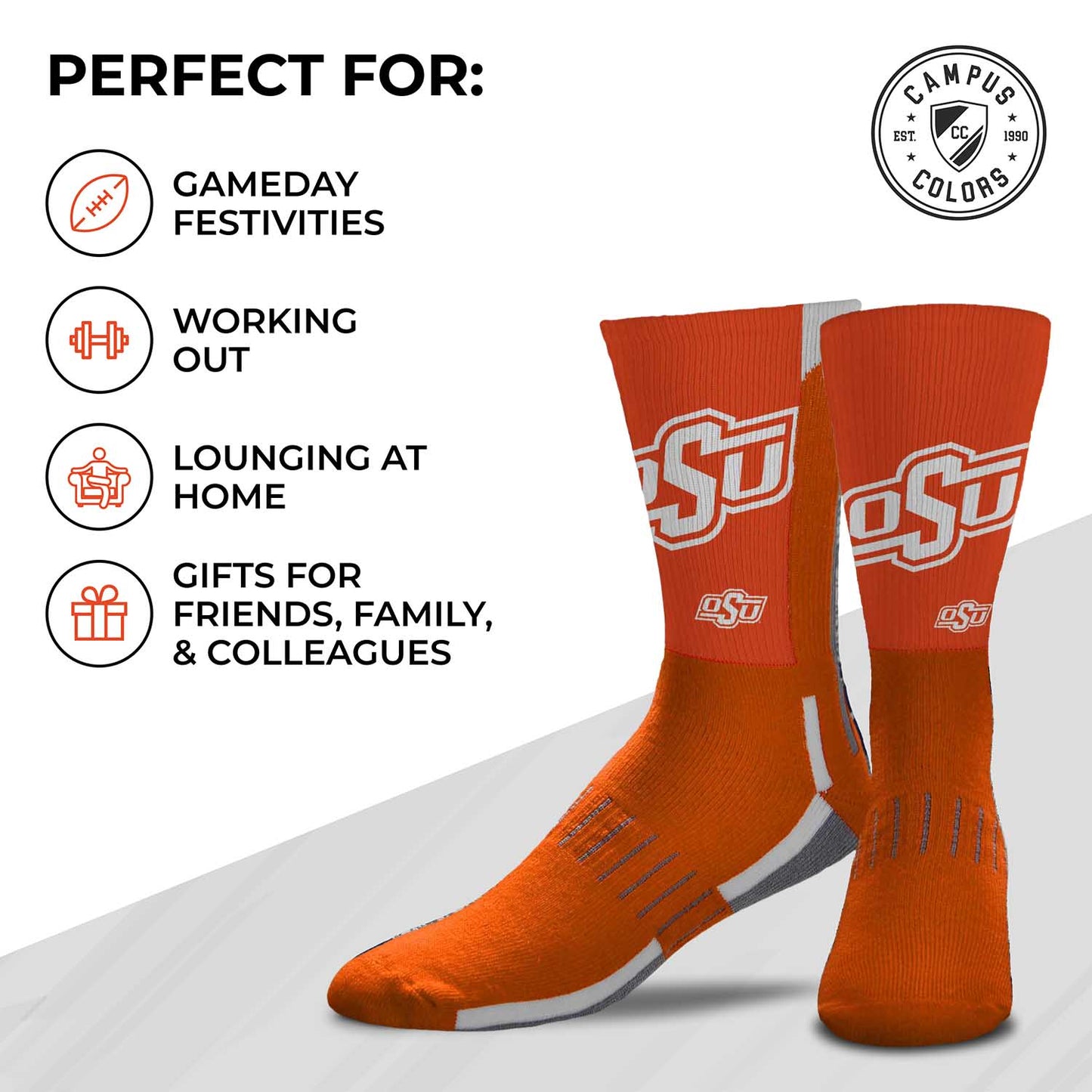 Oklahoma State Cowboys NCAA Youth University Socks - Orange