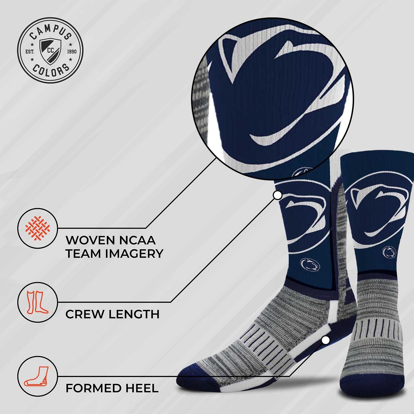Penn State Nittany Lions NCAA Youth University Socks - Navy