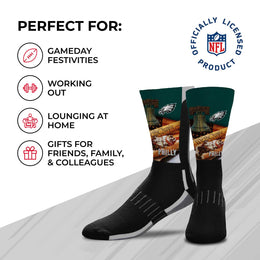 Philadelphia Eagles NFL Adult Zoom Location Crew Socks - Black