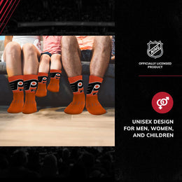 Philadelphia Flyers Adult NHL Zoom Curve Team Crew Socks - Orange