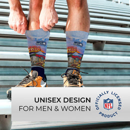 Seattle Seahawks NFL Adult Zoom Location Crew Socks - Navy
