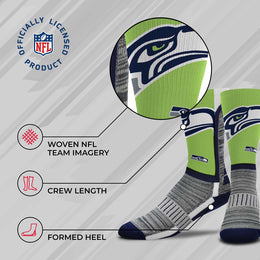 Seattle Seahawks NFL Adult Curve Socks - Green