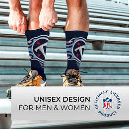 Tennessee Titans NFL Adult Curve Socks - Indigo/Navy