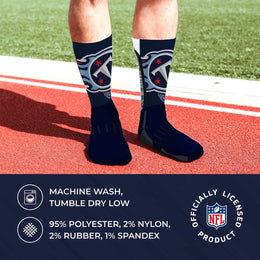 Tennessee Titans NFL Adult Curve Socks - Indigo/Navy