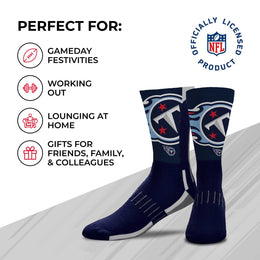 Tennessee Titans NFL Adult Curve Socks - Indigo/Navy