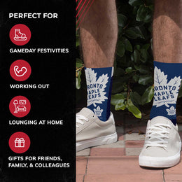 Toronto Maple Leafs Youth NHL Zoom Curve Team Crew Socks - Navy